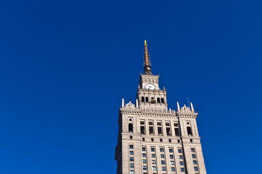 The palace of culture and science in Warsaw's center; a present of Stalin