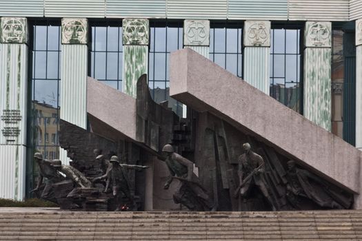 Warsaw uprising memorial remembering the brave fighting in 1944