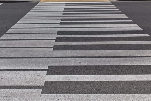 A crosswalk in Warsaw similar to a piano