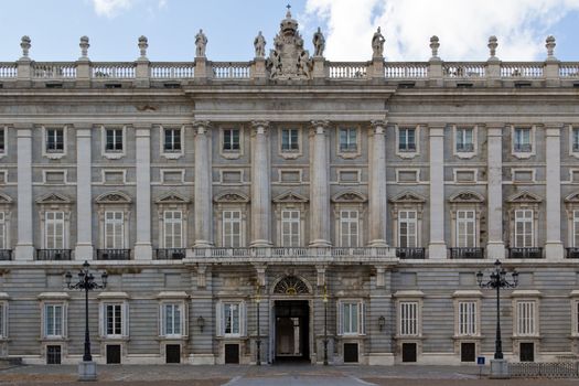 The side entrance of Madrid's Royal Palace