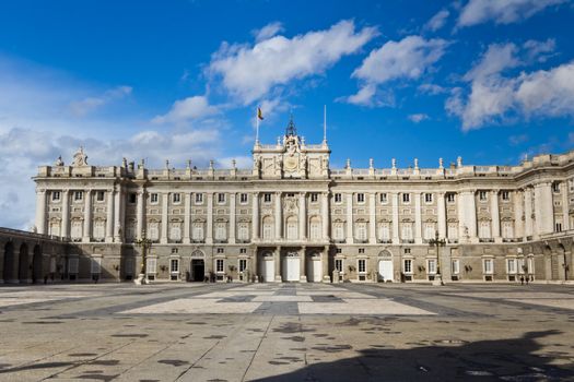 Palacio real, the royal palace, in the center of Madrid, Spain