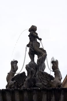 Detail of the Baroque fountain from Olomouc city