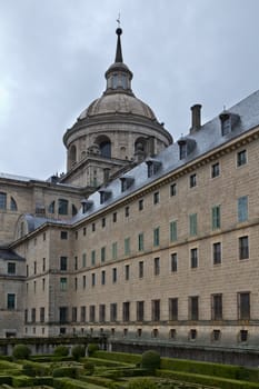 The famous spanish catholic building El Escorial near Madrid from outside