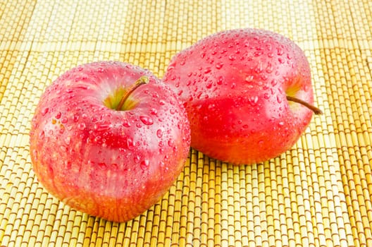Red apples were isolated on white background