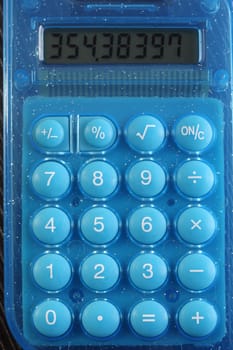 close up of the numbers on the calculator