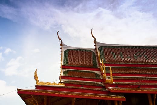 Temple roof in thailand and part the identity of art.