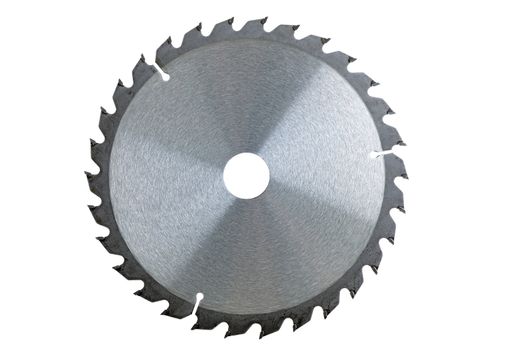 Circular saw blade isolated over a white background
