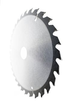 Circular saw blade isolated over a white background