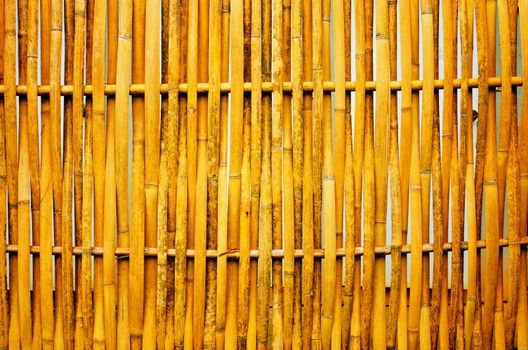 old, grunge bamboo wall used as background