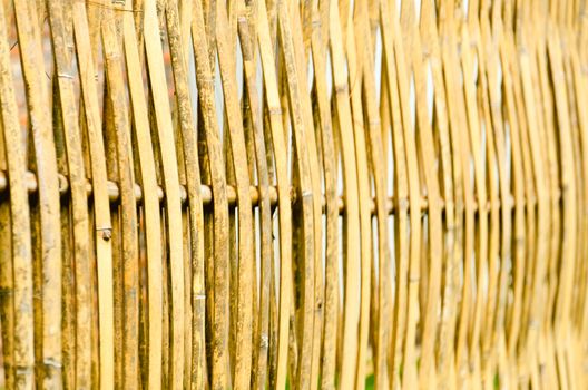 old, grunge bamboo wall used as background