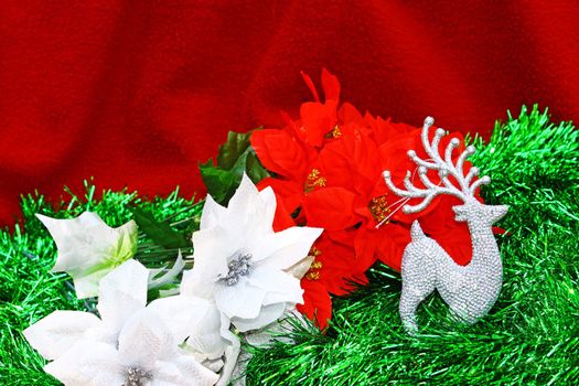 A high contrast seasonal holiday Christmas decoration with room for your text.