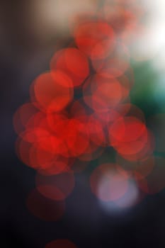 Blurred christmas lights on the christmas tree.