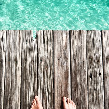 Jetty by the sea background