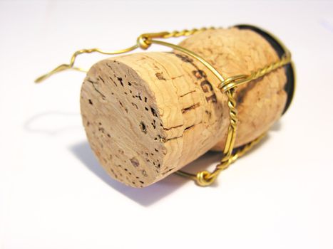 wine cork isolated in white