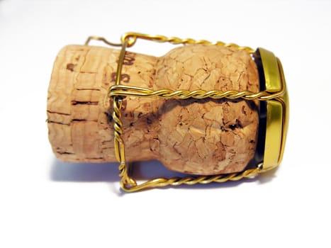 wine cork isolated in white