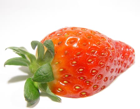 fresh strawberry isolated in white