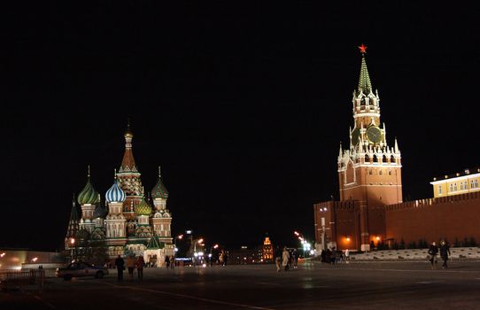 Russia. Red square, kremlin, Moscow, night