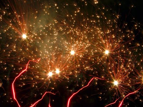 Firework. Happy New Year. Larvik, Norway.    