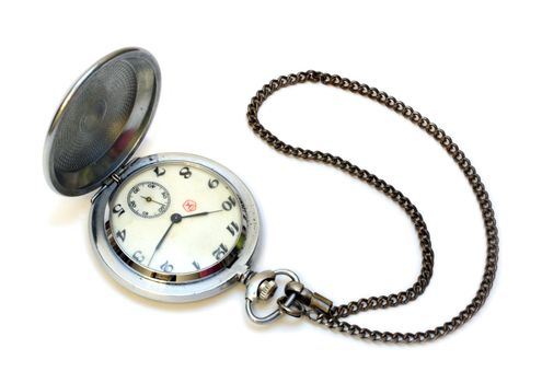 old pocket watch with chain