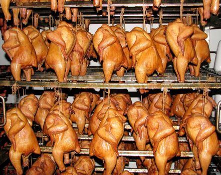 Chickens smoked - very tasty meal. Appetizing taste and a smell