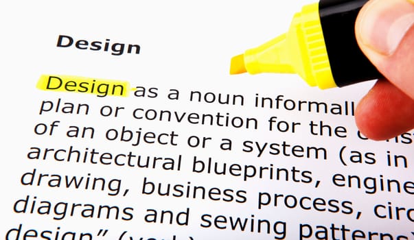 Text highlighted in yellow with felt tip pen