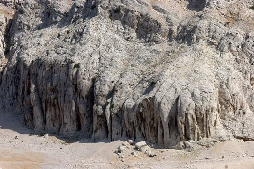 Close-up image of cliff-Location Pag island, Croatia