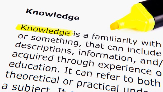 Text highlighted in yellow with felt tip pen