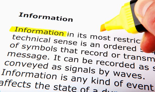 Text highlighted in yellow with felt tip pen