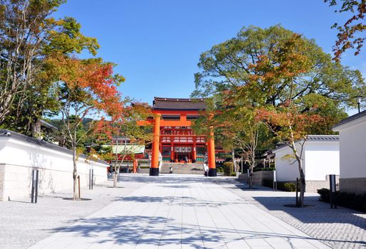 Inari torii gates - Fushimi Inari Shrine at Kyoto - Japan 