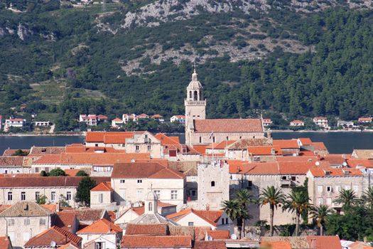 Korcula. Small island city near Dubrovnik in Croatia.