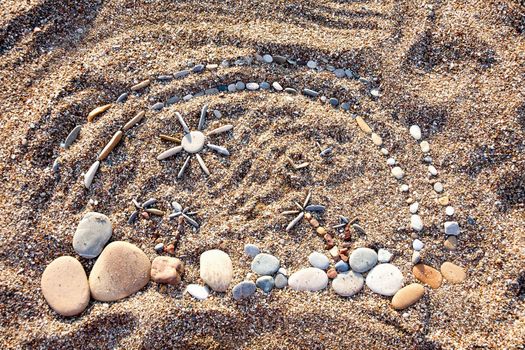 Sea stones background