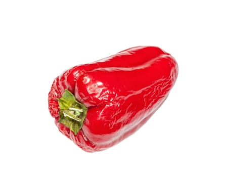 red old pepper isolated on white background