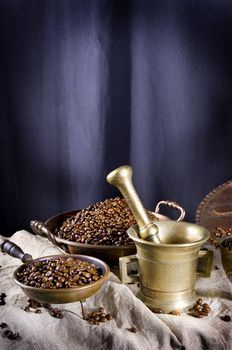 Coffee in grains is used for preparation of a popular and fragrant drink