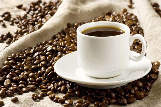 Coffee in grains is used for preparation of a popular and fragrant drink