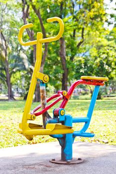 Exercise equipment in the park