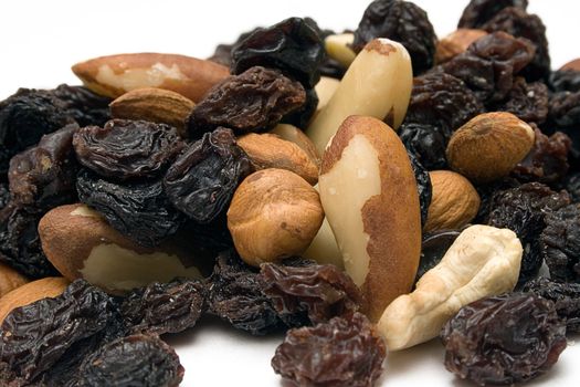 Nuts and raisins snack.