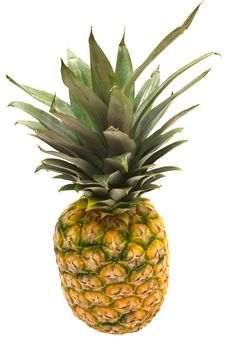 Pineapple isolated on a white background. File contains clipping path.