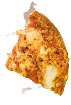 Italian pizza isolated on a white background.