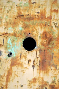 Rusty scratched industrial metal surface. Background texture.
