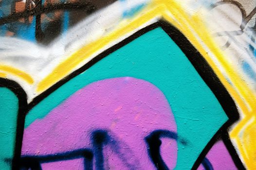 Abstract rough graffiti detail. Urban street art background.