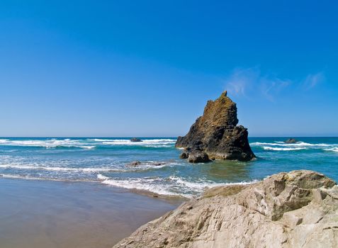 Rugged Rocky Beach on the Oregon Coast