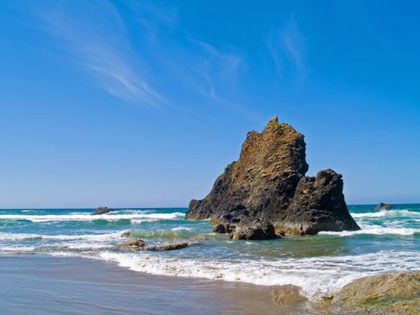 Rugged Rocky Beach on the Oregon Coast