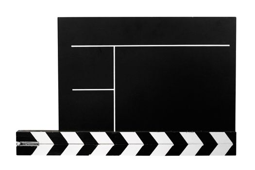Directors clapboard with free space for your own text. File contains clipping path.