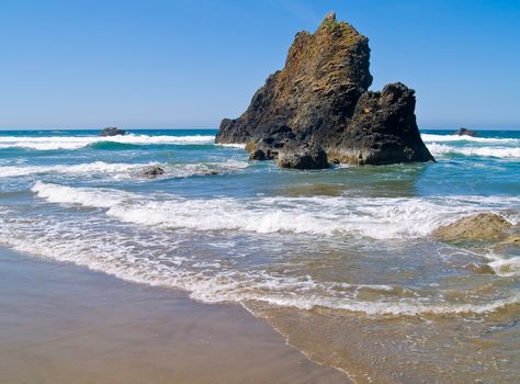 Rugged Rocky Beach on the Oregon Coast