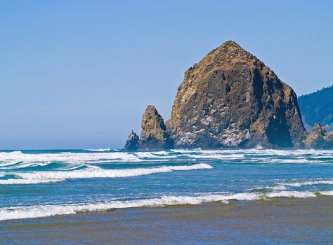 Rugged Rocky Beach on the Oregon Coast featuring Haystack Rock