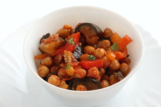 chickpea with eggplant