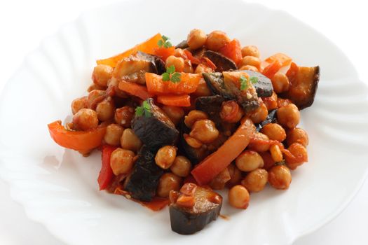 chickpea with eggplant