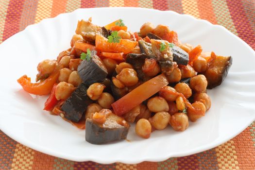 chickpea with eggplant