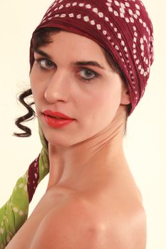 Picture an alternative woman with headscarf