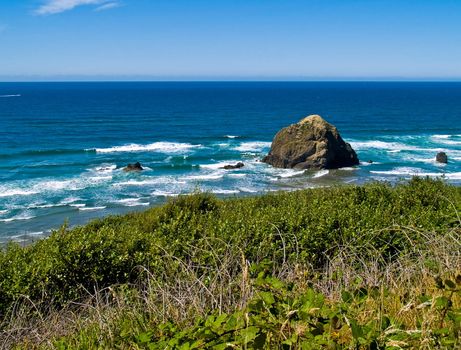 Rugged Rocky Beach on the Oregon Coast Overlook